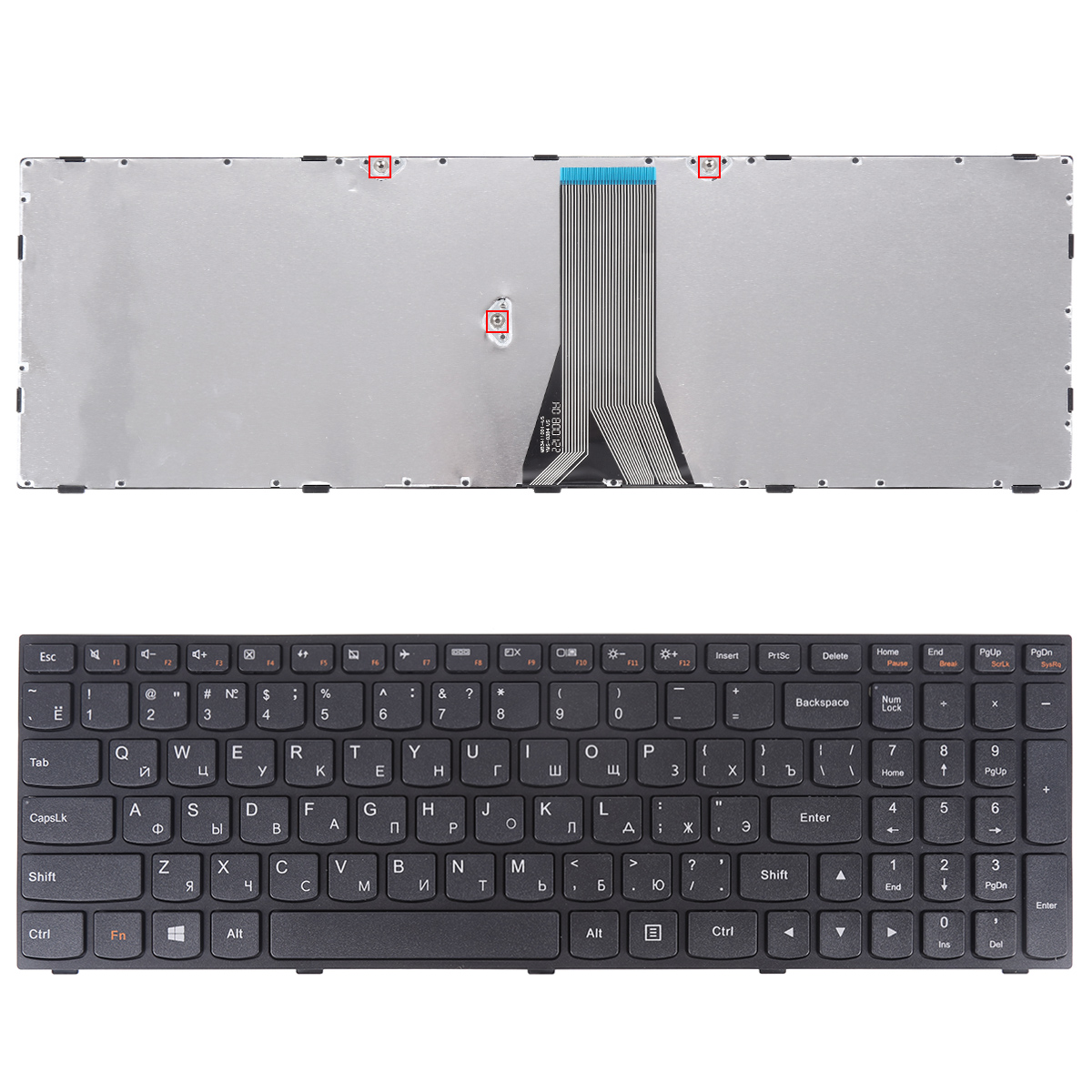 Picture of New Replacement Laptop Keyboard For LENOVO G50-70 BLACK FRAME BLACK(For Win8)OEM RU Layout